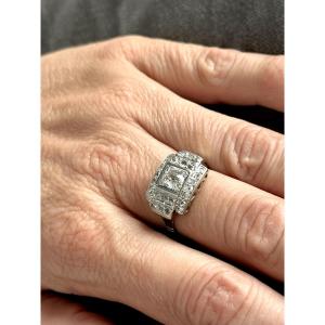 Antique-cut Diamond Ring