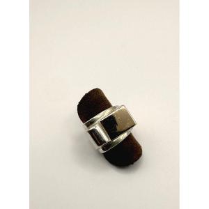 Silver And Vermeil Tank Ring