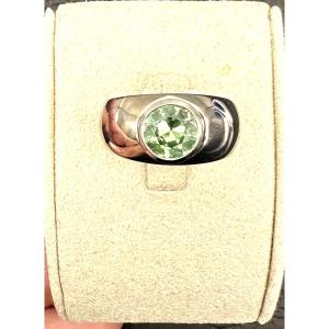 Demantoide Garnet Ring