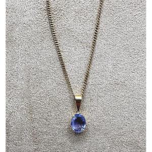 Yellow Gold And Sapphire Pendant