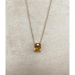 Yellow Gold Chain With Citrine Pendant