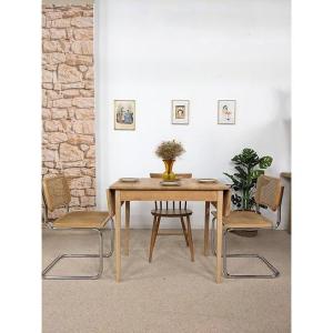 Old Flap Table In Light Wood