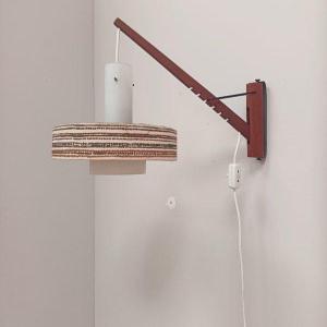 Vintage Danish Teak Wall Lamp