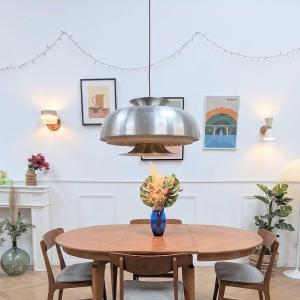 Vintage Silver Pendant Light