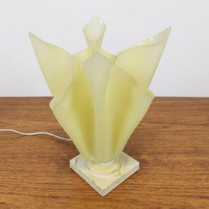 Vintage Yellow Corolle Table Lamp