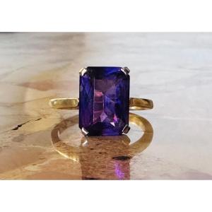 Amethyst Ring In 14k Yellow Gold