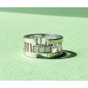 Tiffany Atlas Ring In White Gold 18k And Diamonds
