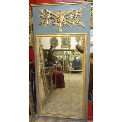 Trumeau, Louis XVI Period, In Carved And Gilded Wood.