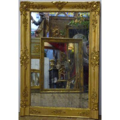 Mirror From The Restoration Period Early 19th Century In Gilded Wood