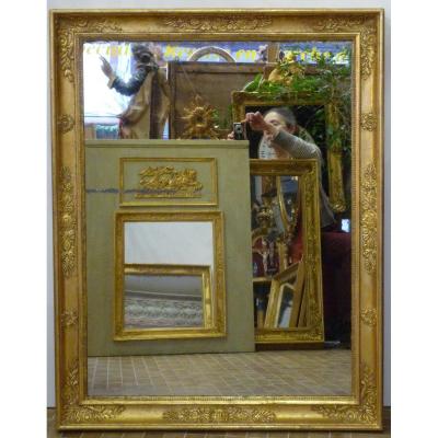 Empire Period Mirror In Gilded Wood