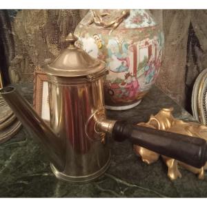 Heavy Silver Plated Chocolate Pot. Master Goldsmith Adolphe Boulanger. Second Empire