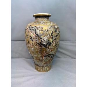 Satsuma Vase Large Size 60 Cm High Period Meji