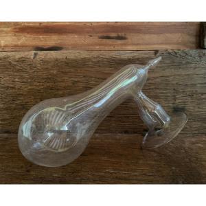 Blown Glass Breast Pump - XIXth Glassware