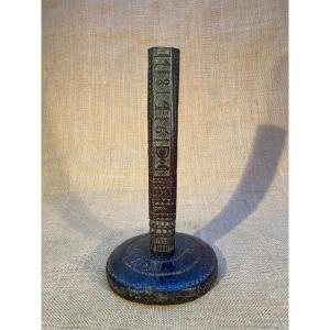 Carved Wood Distaff Door Dated 1845 Popular Art Auvergne?