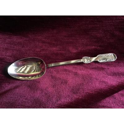 Chiseled Brass Spoon - Table Art XVIIIth