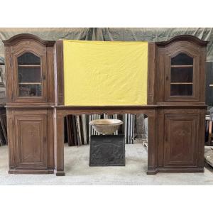 Woodwork Library And Fireplace