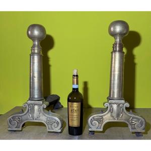 High Period Bronze Andirons