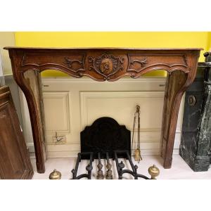 Louis XV Walnut Fireplace