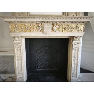Renaissance Mantel Stone Carved