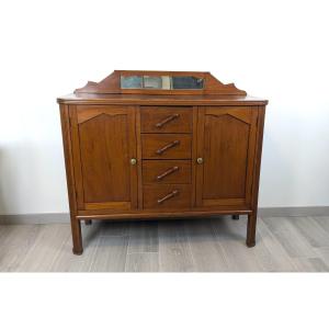 Vintage Mahogany And Mahogany Veneer Sideboard