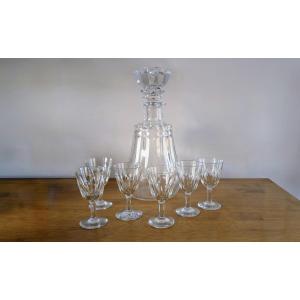 7-piece Baccarat Crystal Digestif Service, French Work