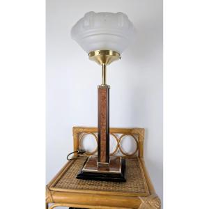 Table Lamp, Monteuse N°25 Base, Art Deco Shade