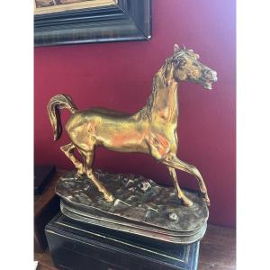 Jules Moignez (1835-1894) Chief Baron, Gilded Bronze