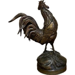 Auguste Nicolas Cain (1821-1894) The Awakening. Large Patinated Bronze, Signed, 60cm High
