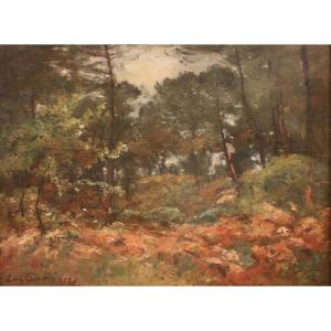 Louis Cabie Forest Dated And Signed 1923 Hsp 34.5 X 46 Cm