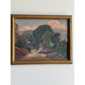 Eugène Charasson 1874-1939. Fauvist Landscape. Crozant School. Oil On Cardboard