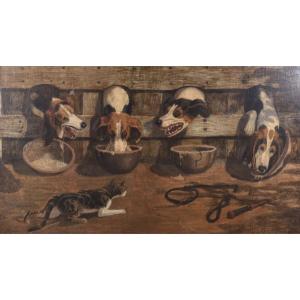 Paul Gueruzez. Soup At The Kennel. Hst170x90 Cm