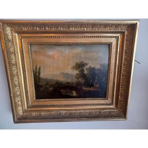 Painting Representing A Landscape, Italian School, 19th Century