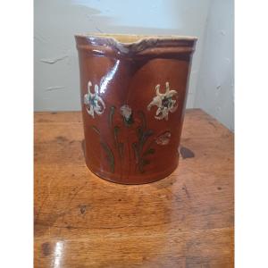 Marnaz Pot, Glazed Terracotta Flower Decoration