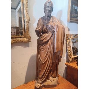 Carved Wooden Statue Of St Joseph, 18th Century