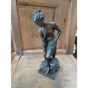 Bronze Sculpture "diana In The Bath"