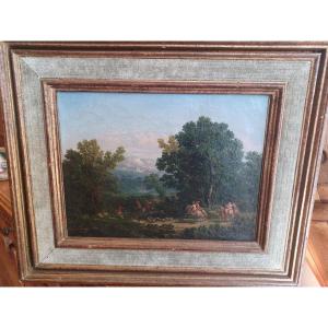 Oil Painting On Canvas "hunting Scene"