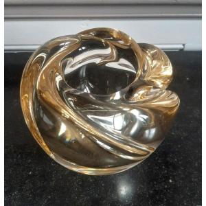 Daum Nancy Important Art Deco Crystal Vase Circa 1930