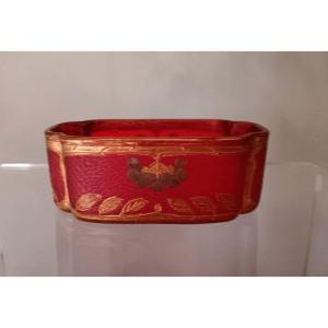 Legras Quadrilobed Planter Cup Gold Sorbier Decor Referenced "phenicia Planter" Art Nouveau Period Era 1900