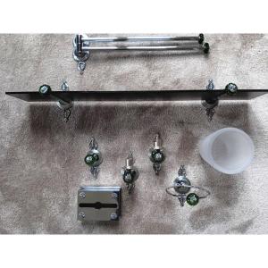 Set Of Crystal And Bronze Bathroom Accessories Model Empire Dlg De Baguès
