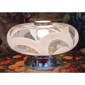 Toni Zuccheri (1936 - 2008) Impressive Lamp In Blown Glass Venini Murano Mazzega