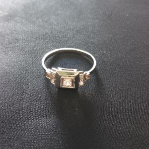 Art Deco Ring In White Gold And Diamonds Circa 1930