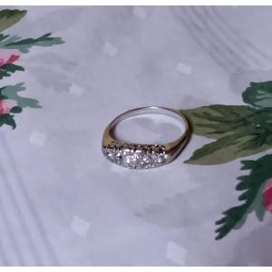 Antique Ring In White Gold And Diamonds 