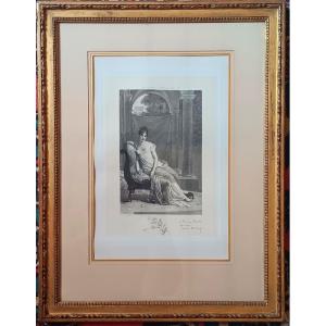 Engraving Of Madame Récamier After Baron Gérard Hautecoeur, Engraver