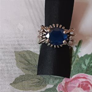 Important Modernist Gold Sapphire And Diamond Ring From The Art Deco Period, 1930-1940 