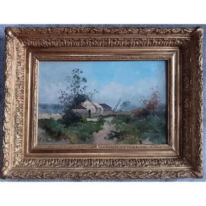 Eugène Galien-laloue (galien Laloue 1854-1941) Oil On Canvas, Hamlet With Well, Barbizon (3)
