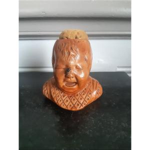 Georges Dreyfus Terracotta Baby Child Pincushion For Sewing