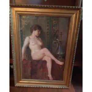 Naked Odalisque In A Hookah Young Naked Oriental Woman Nineteenth Century