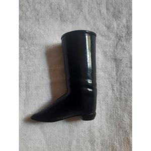 Rare Snuff Box In The Shape Of A Man's Boot In Paper Mache Boiled Cardboard From Pont-à-mousson In Lorraine Trompe l'Oeil