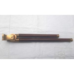 Rare Yacht Liner Towel Rack In Bronze And Rosewood From Rio Art Deco Period Circa 1925 - 1930