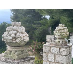 Pair Of Garden Fruit Pots